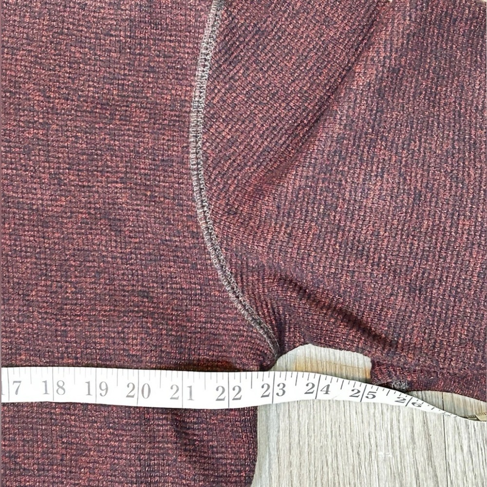 Men’s RedHead Brand Co Thermal Pullover Sweater XL Burgundy Quarter Zip - Picture 7 of 9